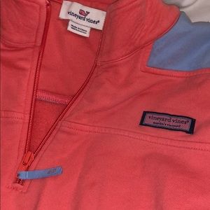 Salmon vineyard vines collared pullover